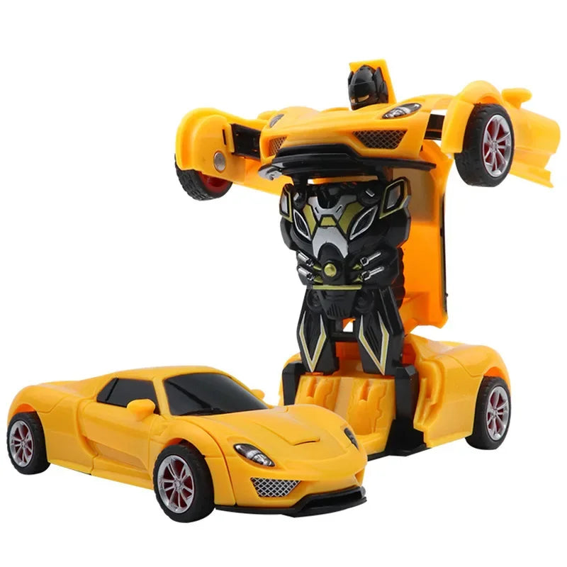 Shape-shifting toy car inertial impact one-button shape-shifting boy puzzle collision shape-shifting Autobot robot