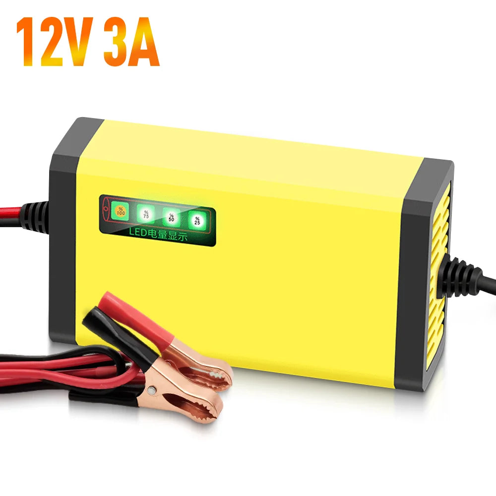 Car Battery Charger 10A 12V Automotive Battery Charger 24V 5A Car Accesorries Digital Display Detection Pulse Repair Car Charger