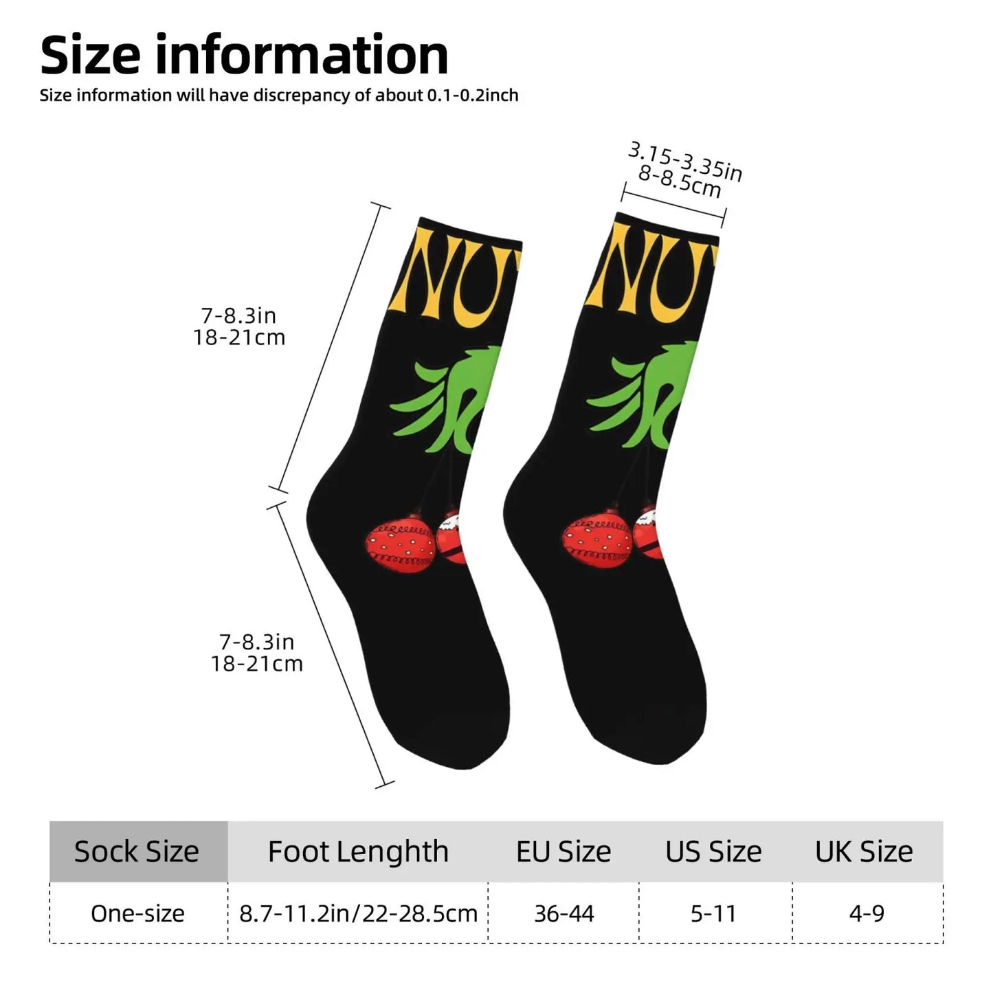 G-Grinchs Theme Design Crew Socks Product for Daily Wear Cozy Stockings