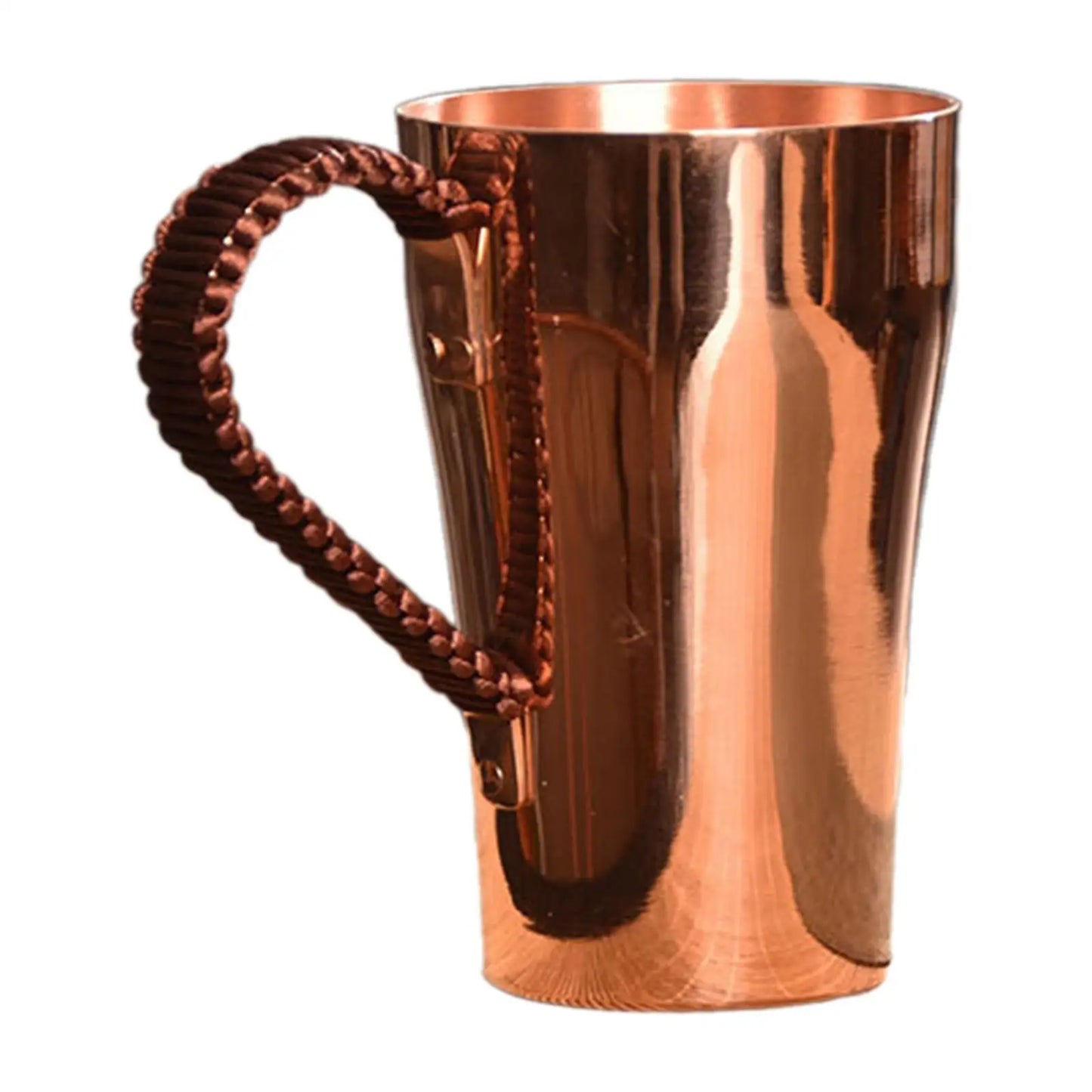 Copper Coffee Mug Teaware Portable Easy Clean Birthday Gifts Handmade Pure Copper Cup 400ml Water Mug for Milk Bar Party Home