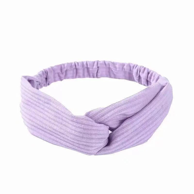 New Boho Women Soft Solid Print Headbands Vintage Cross Knot Elastic Hairbands Turban Bandanas Girls Hair Bands Hair Accessories