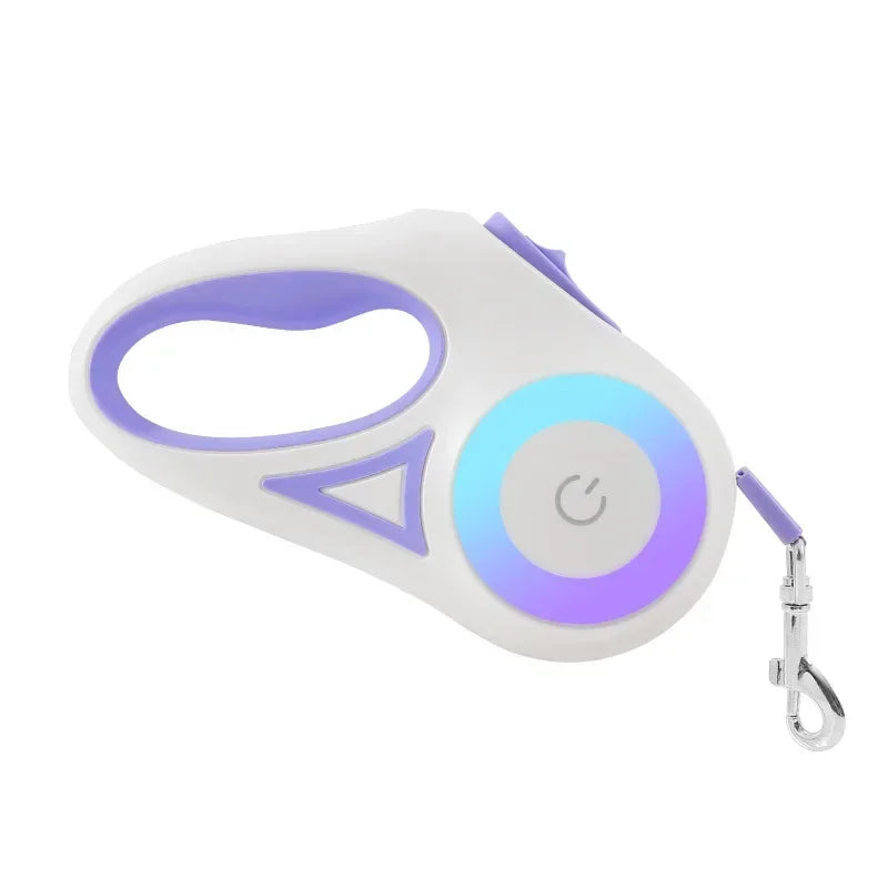 LED Luminous Dog Leash Automatic Retractable Leash for Medium Dogs Outdoor Small Pet Traction Rope Dog Accessories Pet Supplies