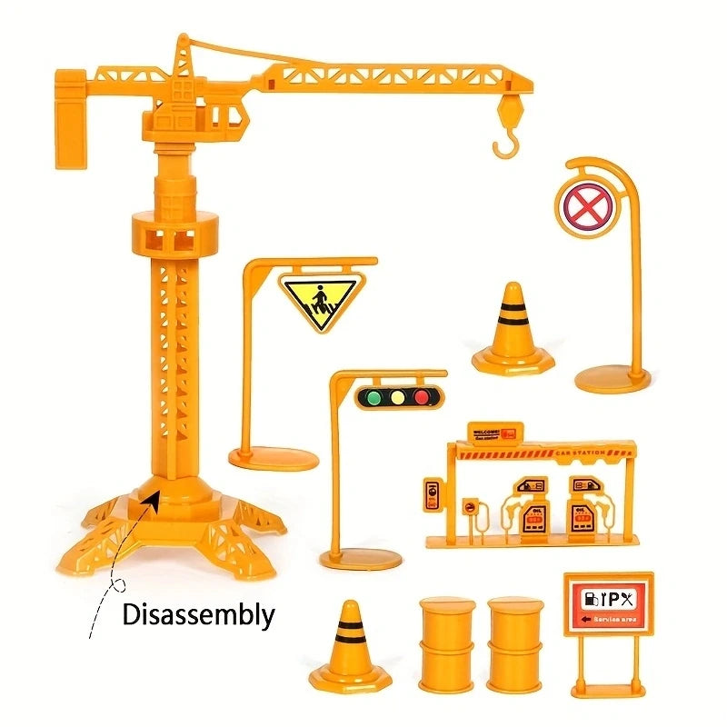 Engineering Vehicle Toys Plastic Construction Excavator Tractor Dump Fire Truck Bulldozer Models Kids Boys Mini Gifts