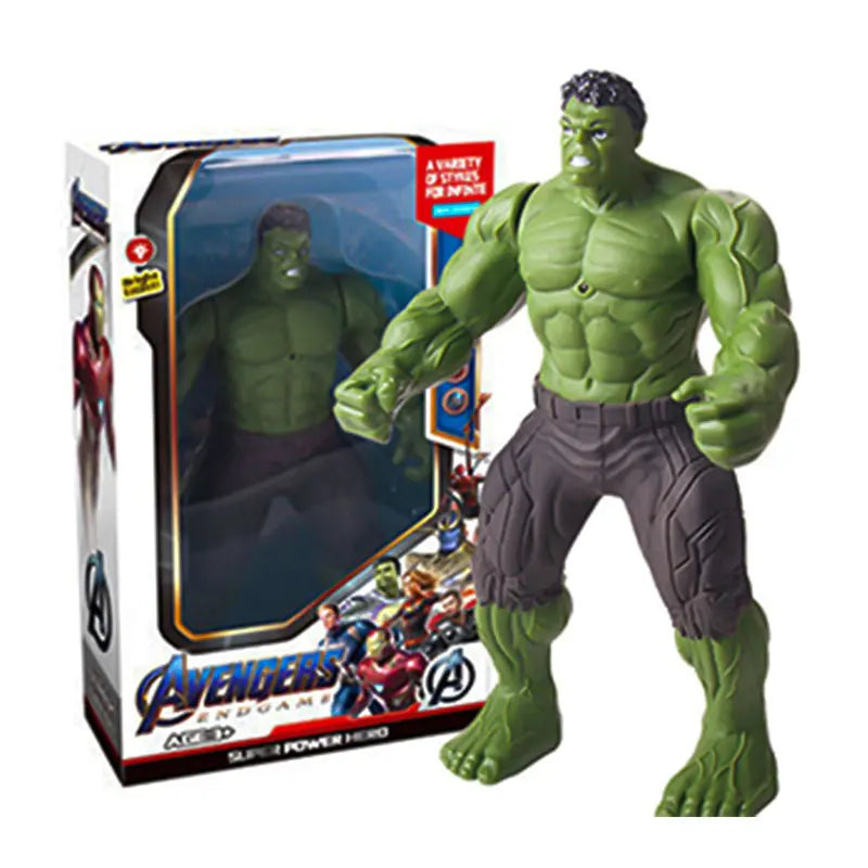 New  Marvel Spiderman Hulk Ironman Anime Action Figure Toy Christmas Gift Pvc Movable Joints Luminous Doll Collection Model Toy